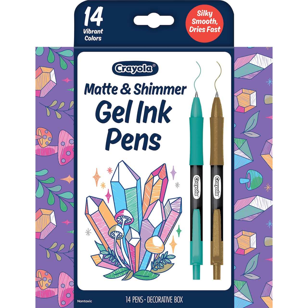 Crayola® matte & shimmer gel ink markers, 14ct.
